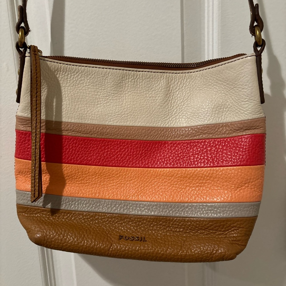 Fossil Women's Colorful Leather Shoulder Bag